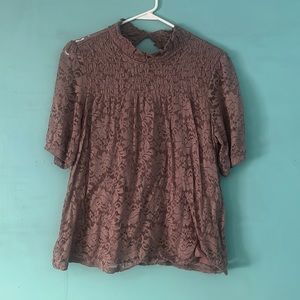 Lacy Deep Lavender Blouse